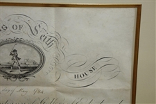 1784 Links of Leith Membership Diploma Company of Golfers Edinburgh Penned by James Balfour