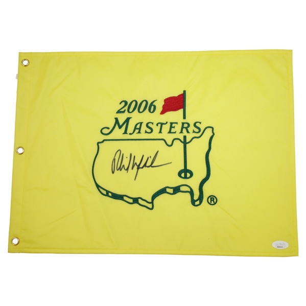 Phil Mickelson Signed 2006 Masters Embroidered Flag JSA FULL #BB28143