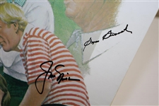 Hogan, Palmer, Snead, Nicklaus, Sarazen, Player, Burke, & Aaron Signed 'Great Masters Champs' Matted Poster JSA ALOA