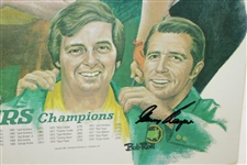 Hogan, Palmer, Snead, Nicklaus, Sarazen, Player, Burke, & Aaron Signed 'Great Masters Champs' Matted Poster JSA ALOA