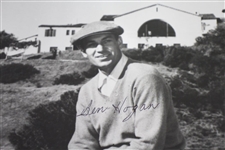 Ben Hogan Signed 16x20 B&W Photo with Riviera Clubhouse JSA FULL #Z90610
