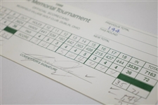Tiger Woods Signed 1998 Memorial Tournament Used Official Scorecard PSA/DNA #H50300