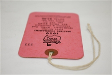 1959 Masters Tournament Thursday First Round Ticket #333 with Original String