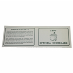 1997 Masters Tournament Official Scorecard - Tigers First Green Jacket