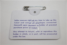 1966 Masters Tournament Series Badge #22433 - Jack Nicklaus Winner