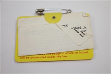 1975 Masters Tournament Series Badge #5839 - Jack Nicklaus Winner