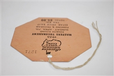 1946 Masters Tournament Fourth Rd SUNDAY Ticket #1271 - Herman Keiser Winner