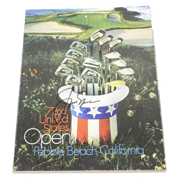 Jack Nicklaus Signed 1972 US Open at Pebble Beach Official Program JSA ALOA