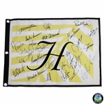 Major Champions Multi-Signed Hualalai Golf Club Embroidered Flag JSA ALOA