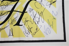 Major Champions Multi-Signed Hualalai Golf Club Embroidered Flag JSA ALOA