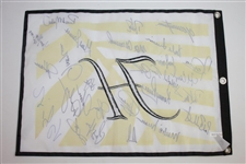 Major Champions Multi-Signed Hualalai Golf Club Embroidered Flag JSA ALOA