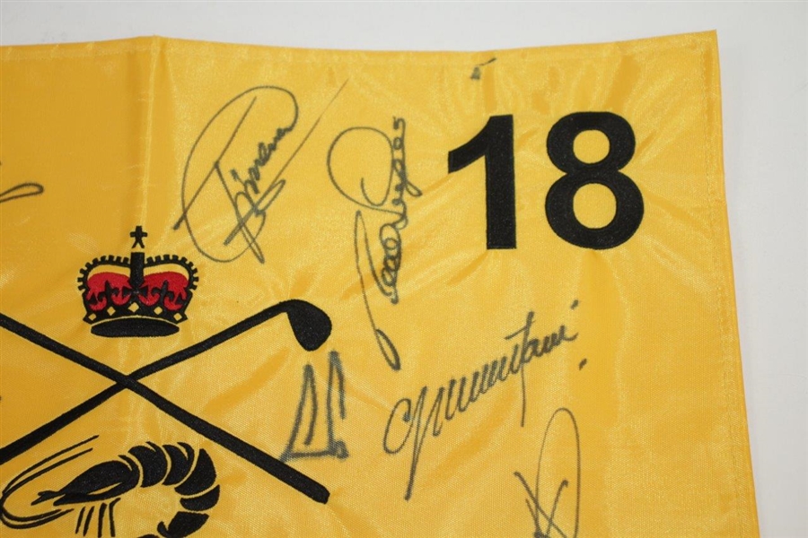 Major Champions Multi-Signed Royal Lytham & St. Annes Embroidered Flag JSA ALOA