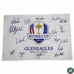 2014 Ryder Cup USA Team Signed Flag with Captain Watson, Phil, Jordan, & others JSA ALOA