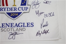 2014 Ryder Cup USA Team Signed Flag with Captain Watson, Phil, Jordan, & others JSA ALOA