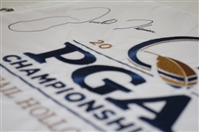Justin Thomas Signed 2017 PGA Championship at Quail Hollow Flag - Huge Signature! JSA ALOA