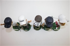 Lehman, Calcavecchia, Jobe, McCarron, & Parnevik Signed Principal Charity Classic Bobbleheads JSA ALOA