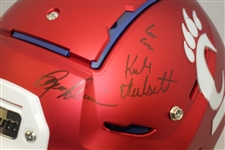 ESPN GameDay crew Signed Full Size Cincinnati Schutt Football F7 Helmet JSA ALOA