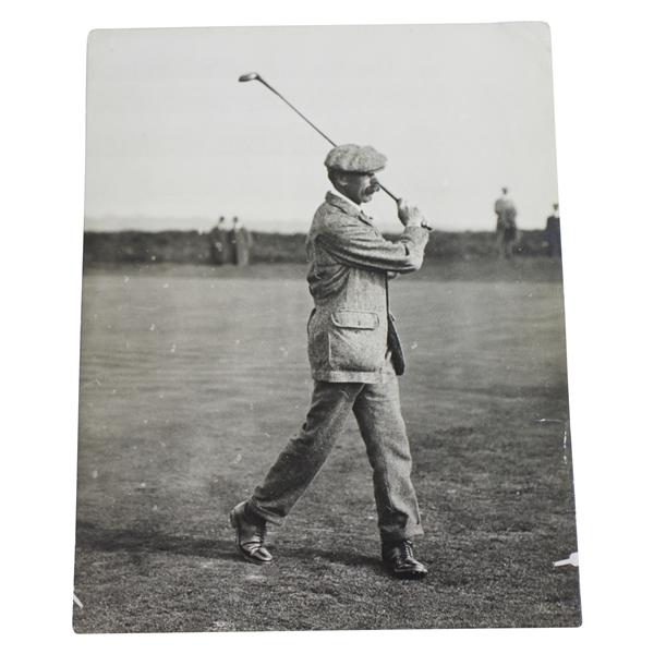 James Braid Driving at Walton Heath Championship Type 1 Daily Mirror Photo - Victor Forbin Collection