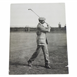 James Braid Driving at Walton Heath Championship Type 1 Daily Mirror Photo - Victor Forbin Collection