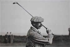 James Braid Driving at Walton Heath Championship Type 1 Daily Mirror Photo - Victor Forbin Collection