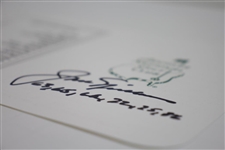 Jack Nicklaus Signed Augusta National Scorecard with Dates Won Inscription JSA ALOA