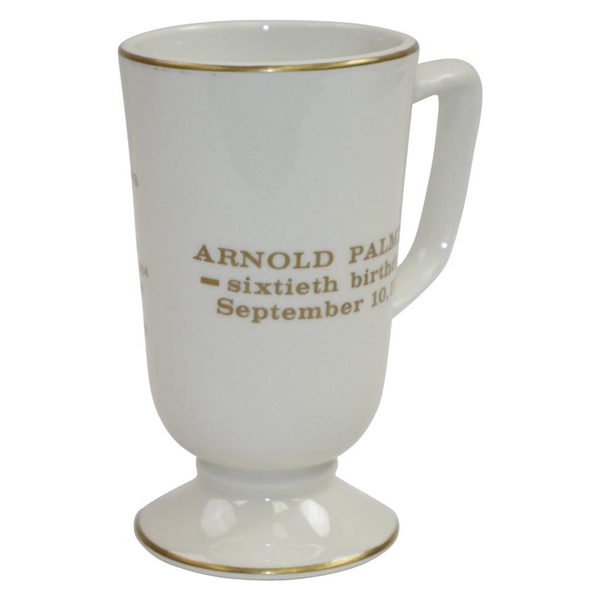 Arnold Palmer's 60th Birthday Celebration Homer Laughlin Tall China Cup - Used at Party