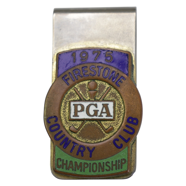 1975 PGA Championship at Firestone CC Money Clip/Badge - Jack Nicklaus Winner