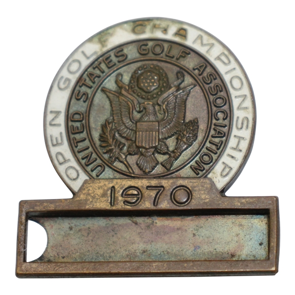 Bobby Mitchells 1970 US Open at Hazeltine National GC Contestant Badge - Jacklin Winner