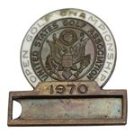 Bobby Mitchells 1970 US Open at Hazeltine National GC Contestant Badge - Jacklin Winner