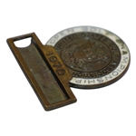 Bobby Mitchell's 1970 US Open at Hazeltine National GC Contestant Badge - Jacklin Winner