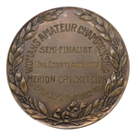 1926 USGA Women's Amateur Championship at Merion Cricket Club Semi-Finalist Medal Won by Courtland Smith
