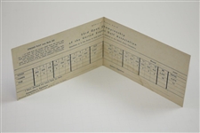 1953 US Open at Oakmont Country Club Official Scorecard - Ben Hogan Winner