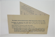 1953 US Open at Oakmont Country Club Official Scorecard - Ben Hogan Winner