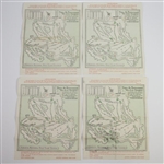 Complete Set of Four (4) 1952 Masters Tournament Pairing Sheets - Sam Sneed Winner