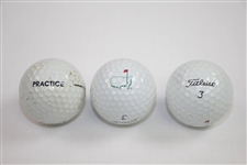 Two Dozen Augusta National Golf Club Range Practice Balls with Black Mesh Golf Ball Bag