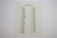 1964 Masters Tournament Fri-Sat-Sun Pairing Sheets with Par 3 - Arnie's Final Green Jacket