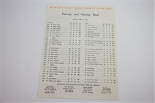 1964 Masters Tournament Fri-Sat-Sun Pairing Sheets with Par 3 - Arnie's Final Green Jacket