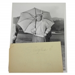 President Eisenhower with Umbrella Wearing Fancy Pants 7 1/8x9 Wire Photo 3/27/56
