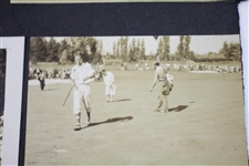 Fifteen (15) Bobby Jones at Merion 1930 10 1/2x7 Photos Attached to Backing - Grand Slam - Backing measures 