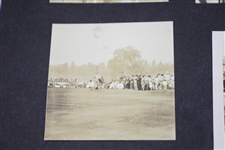 Fifteen (15) Bobby Jones at Merion 1930 10 1/2x7 Photos Attached to Backing - Grand Slam - Backing measures 