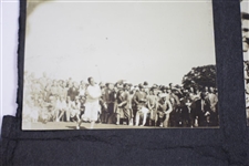 Fifteen (15) Bobby Jones at Merion 1930 10 1/2x7 Photos Attached to Backing - Grand Slam - Backing measures 