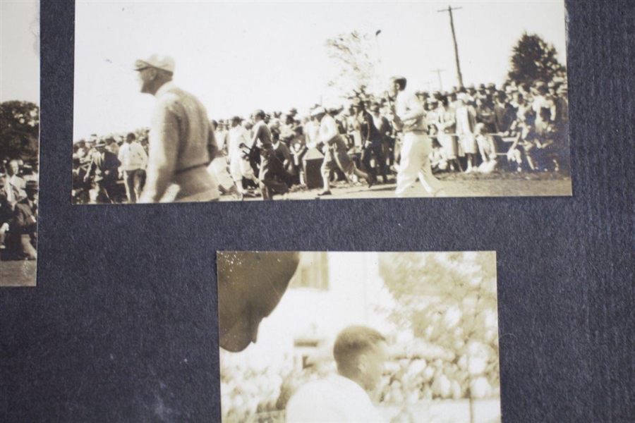 Fifteen (15) Bobby Jones at Merion 1930 10 1/2x7 Photos Attached to Backing - Grand Slam - Backing measures 