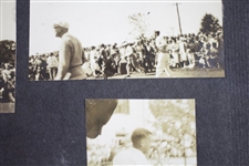 Fifteen (15) Bobby Jones at Merion 1930 10 1/2x7 Photos Attached to Backing - Grand Slam - Backing measures 