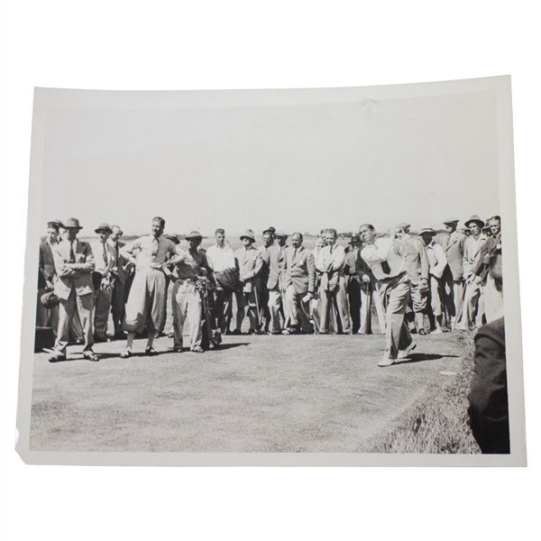 Walter Hagen Driving at the 1933 OPEN Championship 9x7 1/8 Wire Photo 7/13/33