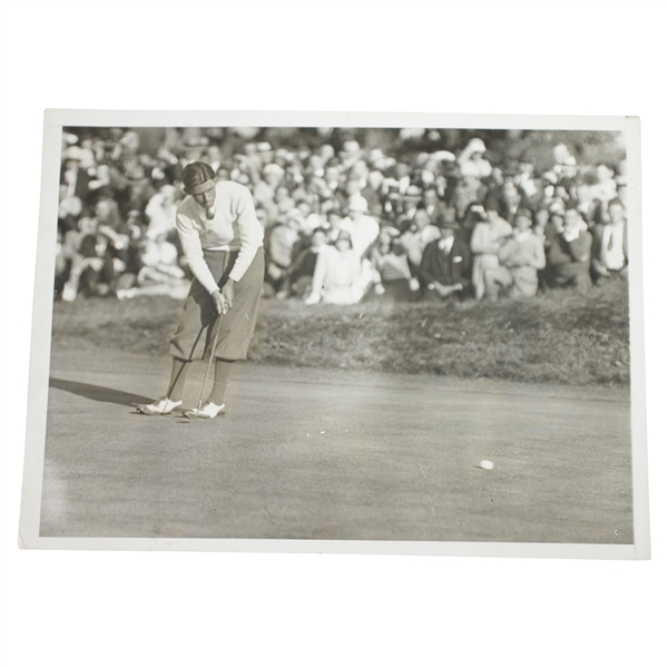Tom Creavy Putting at the 1931 PGA Championship  8 1/4x6 Wire Photo 9/19/31