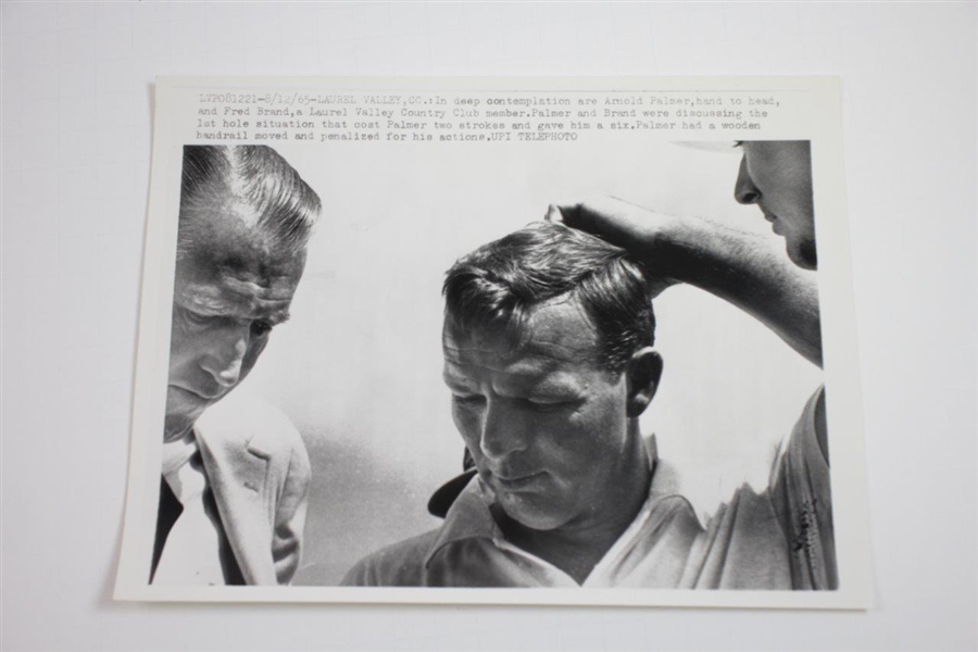 Four (4) Arnold Palmer 1965 PGA Championship at Laurel Valley 7x9 Wire Photos