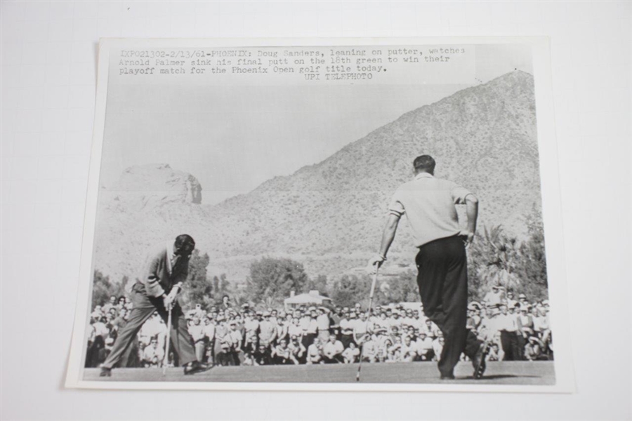 Three (3) Arnold Palmer 1961 Phoenix Open Championship Winner 7x9 Wire Photos
