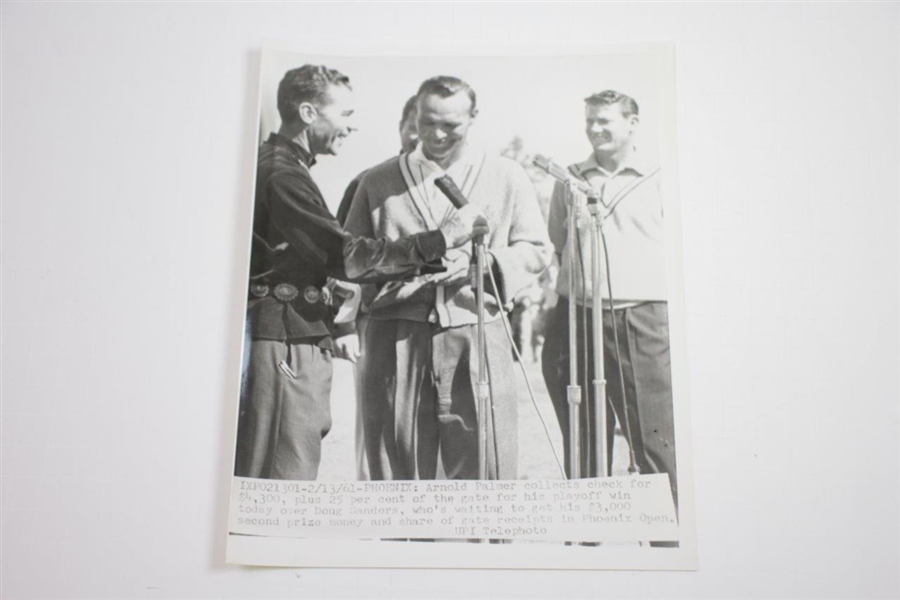 Three (3) Arnold Palmer 1961 Phoenix Open Championship Winner 7x9 Wire Photos