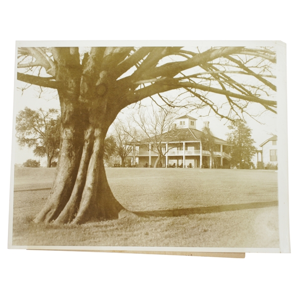 Augusta National Clubhouse 9 1/8x7 1/8 Wire Photo Three Days Before Opening - "19th Hole on Perfect Course" 