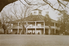 Augusta National Clubhouse 9 1/8x7 1/8 Wire Photo Three Days Before Opening - 19th Hole on Perfect Course 